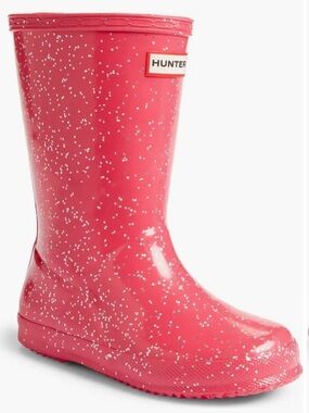Hunter Kids Original First Classic Glitter Rain Boot “Thrift” Pink Size 10